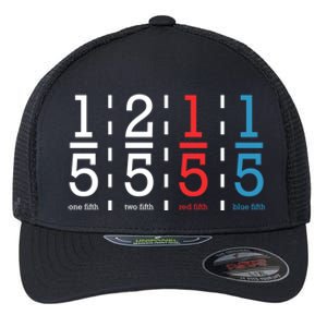 One Fifth Two Fifth Red Fifth Blue Fifth Math Flexfit Unipanel Trucker Cap