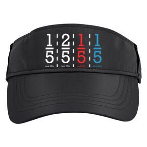 One Fifth Two Fifth Red Fifth Blue Fifth Math Adult Drive Performance Visor