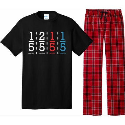 One Fifth Two Fifth Red Fifth Blue Fifth Math Pajama Set