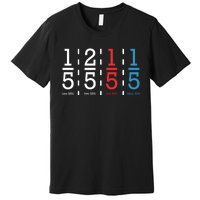 One Fifth Two Fifth Red Fifth Blue Fifth Math Premium T-Shirt