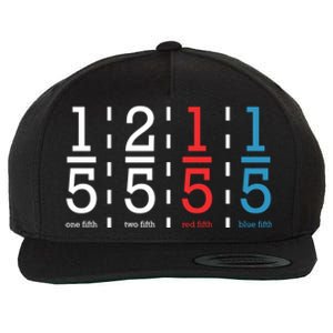 One Fifth Two Fifth Red Fifth Blue Fifth Math Wool Snapback Cap