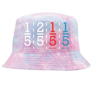 One Fifth Two Fifth Red Fifth Blue Fifth Math Tie-Dyed Bucket Hat