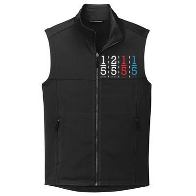 One Fifth Two Fifth Red Fifth Blue Fifth Math Collective Smooth Fleece Vest