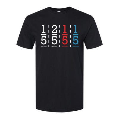 One Fifth Two Fifth Red Fifth Blue Fifth Math Softstyle CVC T-Shirt