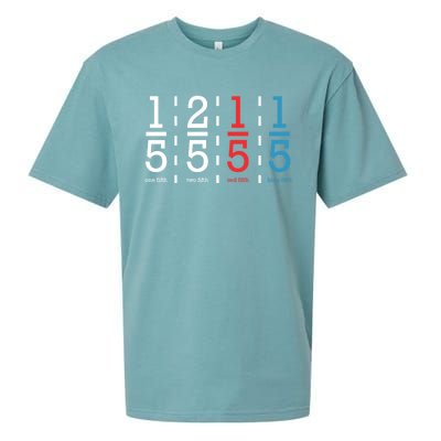 One Fifth Two Fifth Red Fifth Blue Fifth Math Sueded Cloud Jersey T-Shirt