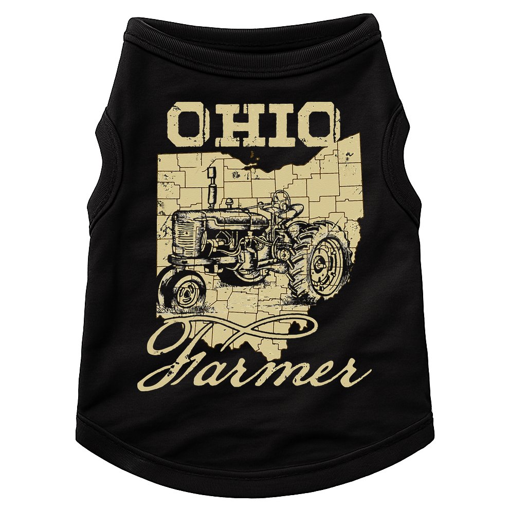 Ohio Farmer Tractor Lover State Map Farming Local Farmer Doggie Tank