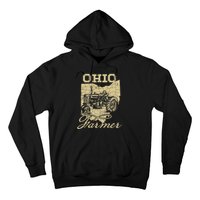 Ohio Farmer Tractor Lover State Map Farming Local Farmer Hoodie