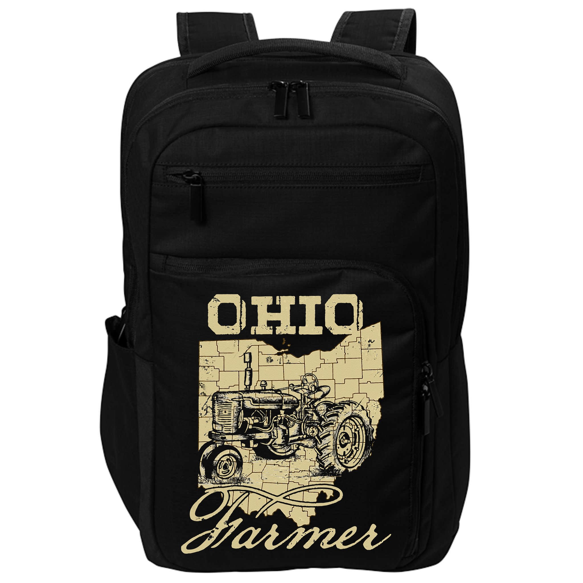 Ohio Farmer Tractor Lover State Map Farming Local Farmer Impact Tech Backpack