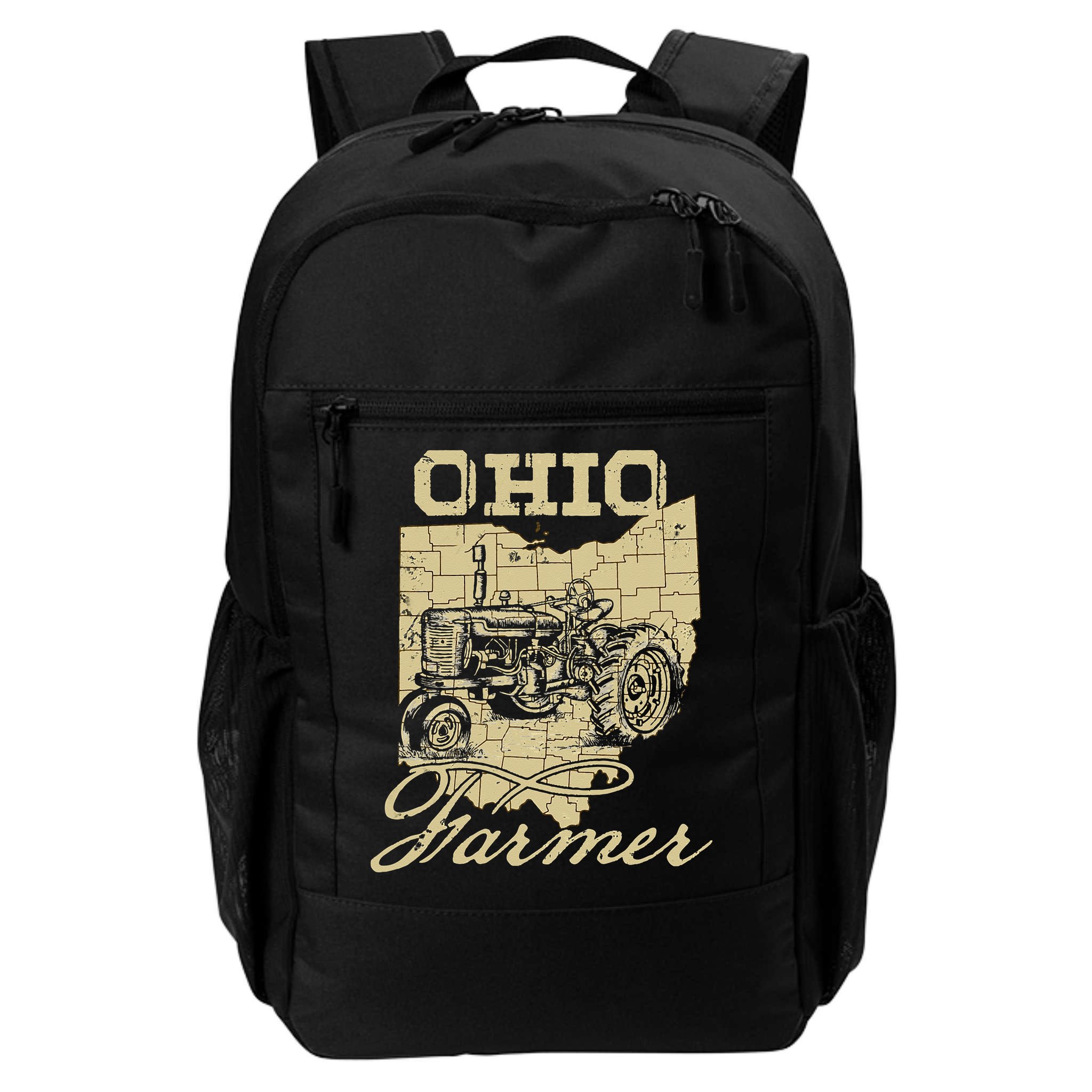 Ohio Farmer Tractor Lover State Map Farming Local Farmer Backpack