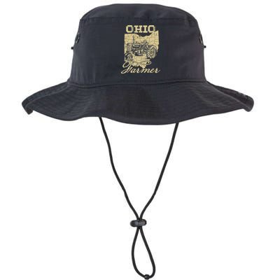 Ohio Farmer Tractor Lover State Map Farming Local Farmer Bucket Hat