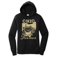 Ohio Farmer Tractor Lover State Map Farming Local Farmer Women's Pullover Hoodie