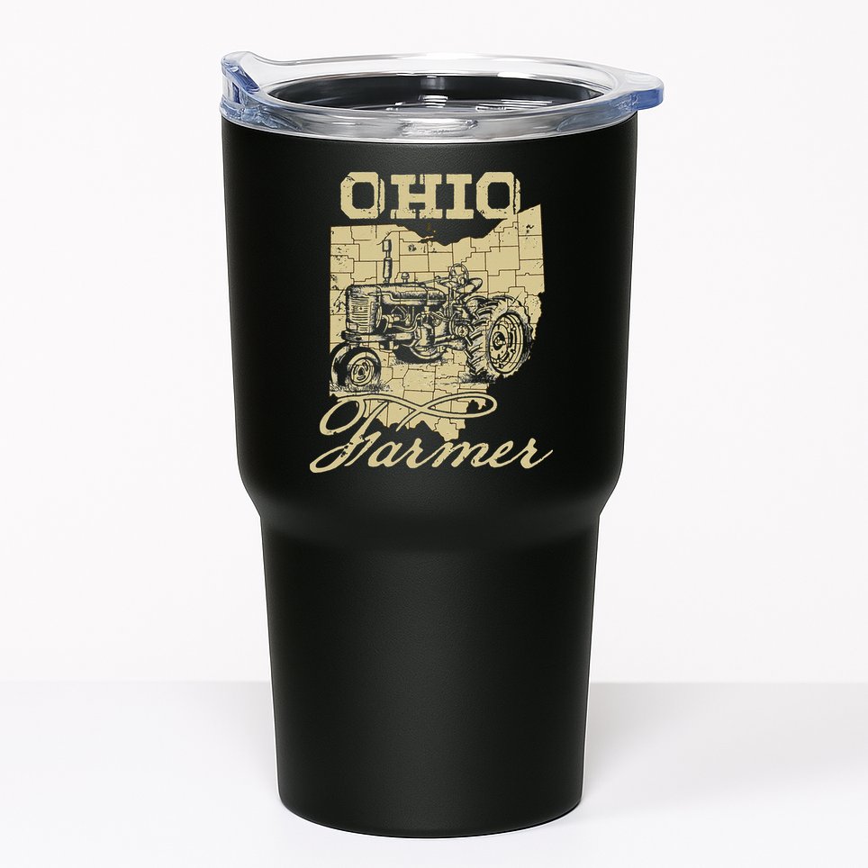 Ohio Farmer Tractor Lover State Map Farming Local Farmer Tumbler