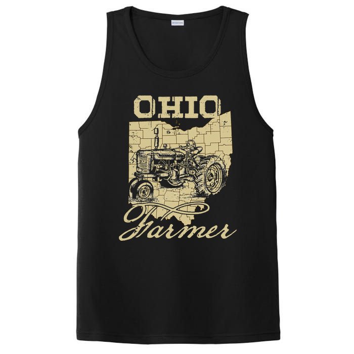 Ohio Farmer Tractor Lover State Map Farming Local Farmer PosiCharge Competitor Tank