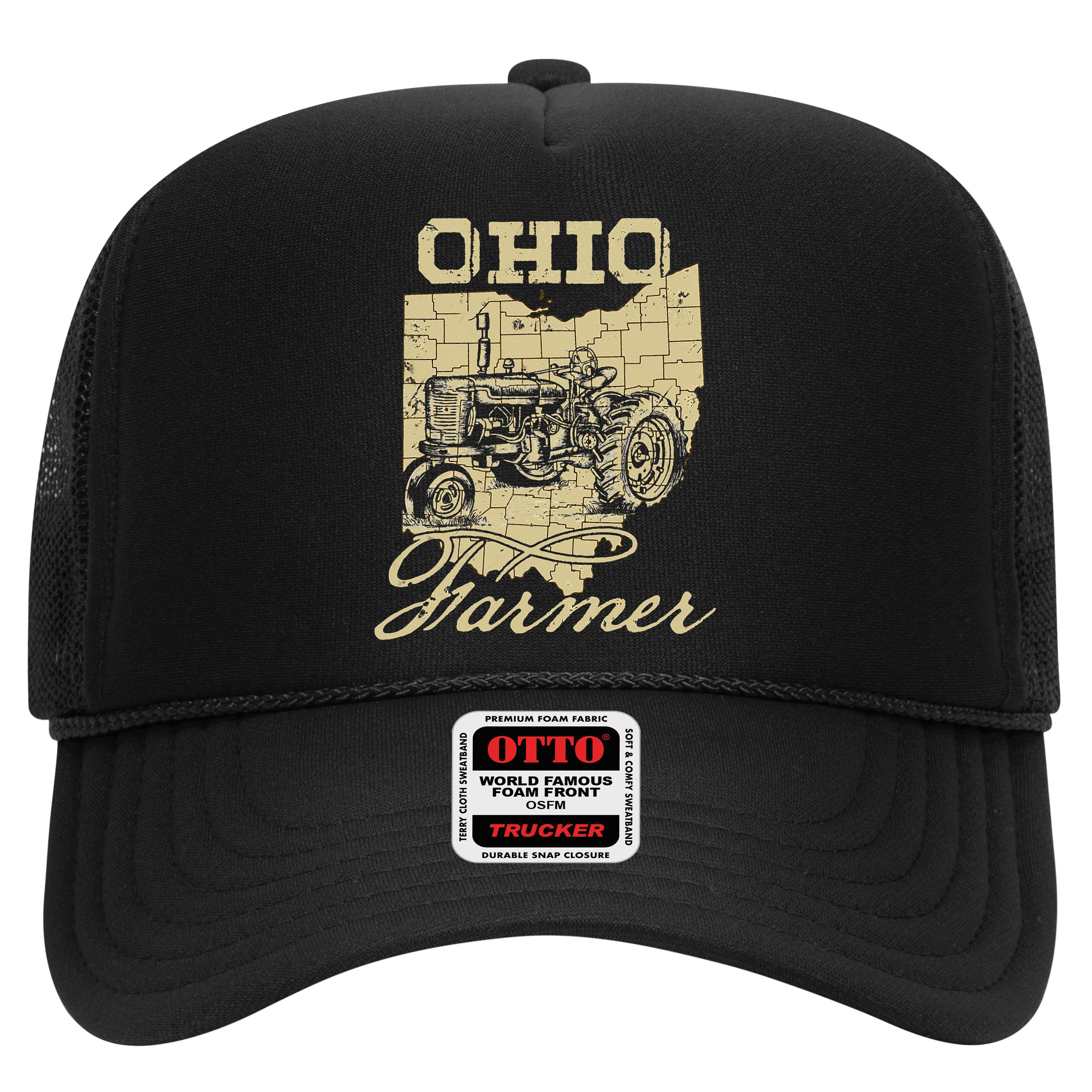 Ohio Farmer Tractor Lover State Map Farming Local Farmer Hat