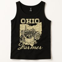 Ohio Farmer Tractor Lover State Map Farming Local Farmer Tank Top