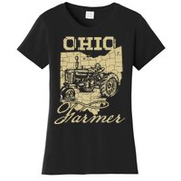 Ohio Farmer Tractor Lover State Map Farming Local Farmer Women's T-Shirt