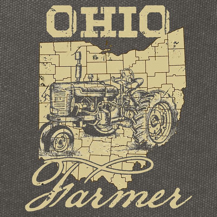 Ohio Farmer Tractor Lover State Map Farming Local Farmer Cotton Canvas Backpack