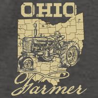 Ohio Farmer Tractor Lover State Map Farming Local Farmer Vector Backpack