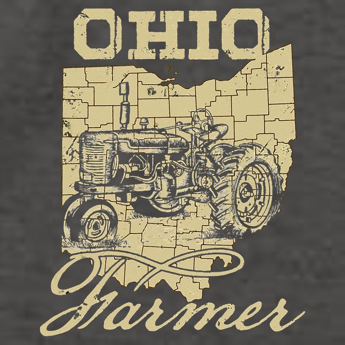 Ohio Farmer Tractor Lover State Map Farming Local Farmer Vector Backpack
