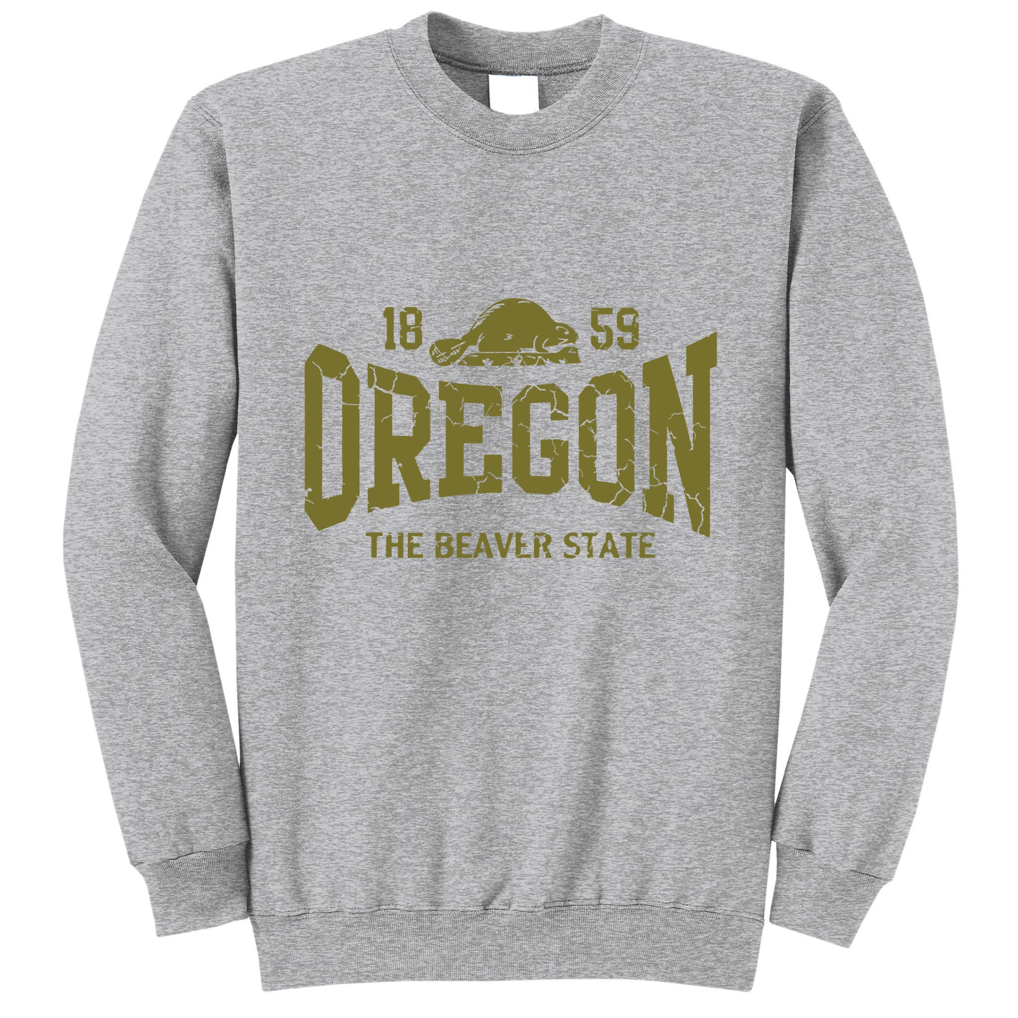 Oregon Flag The Beaver State Est 1859 Vintage Distressed Tall Sweatshirt