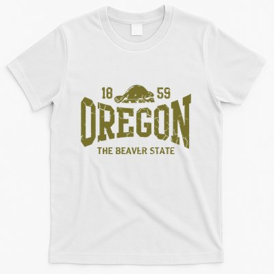 Oregon Flag The Beaver State Est 1859 Vintage Distressed T-Shirt