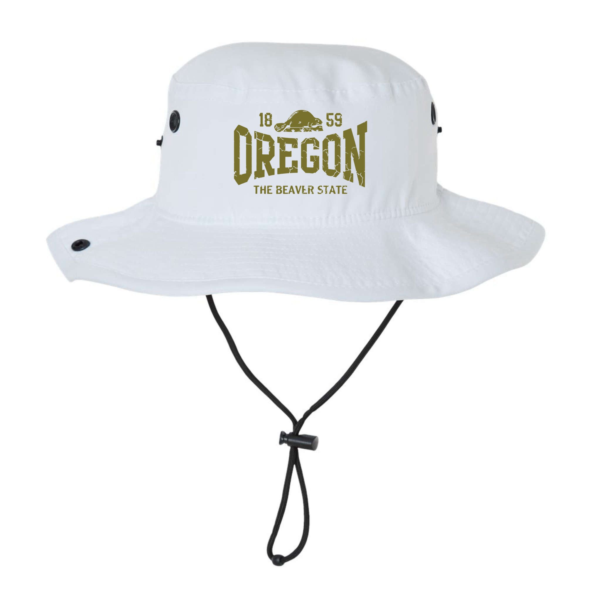 Oregon Flag The Beaver State Est 1859 Vintage Distressed Bucket Hat