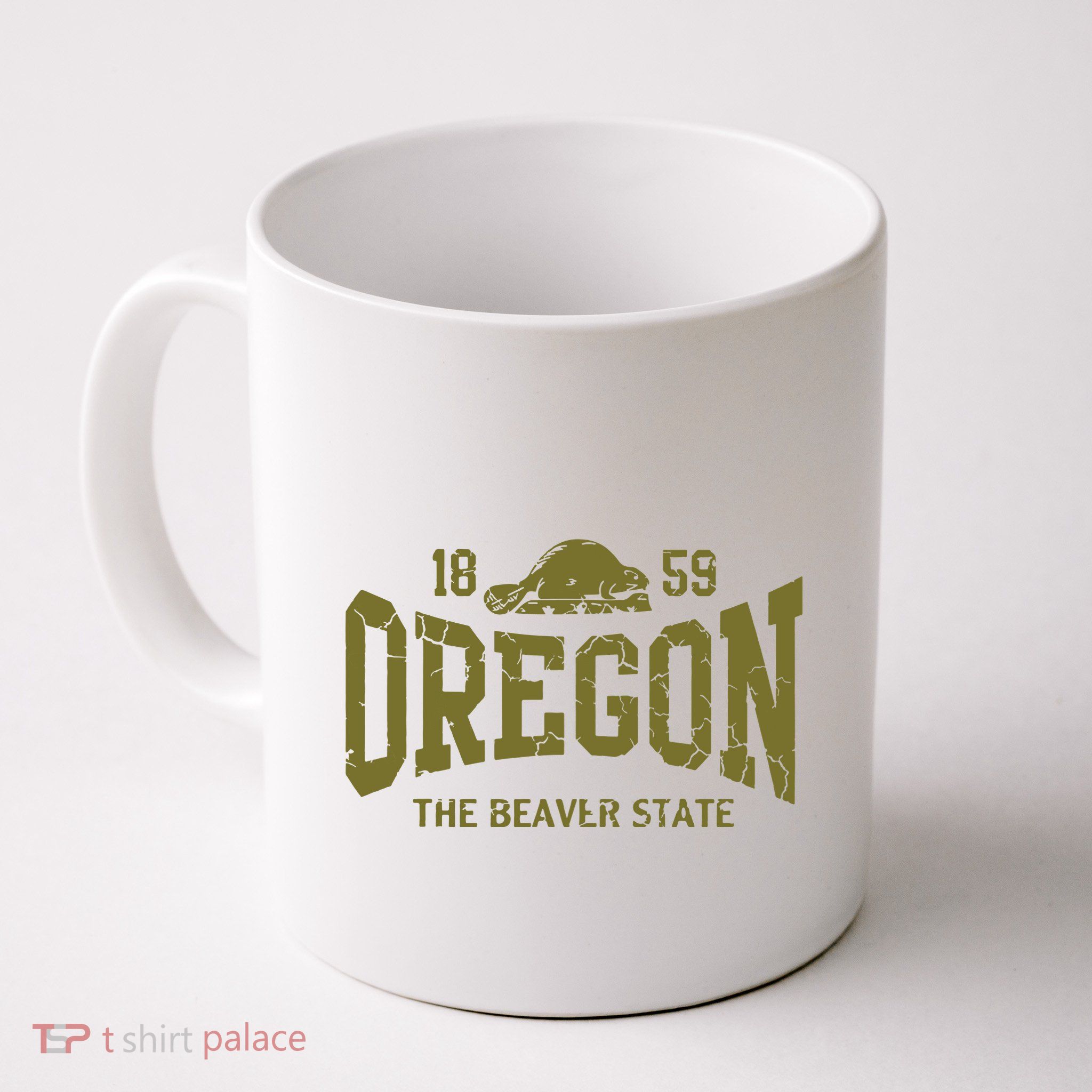 Oregon Flag The Beaver State Est 1859 Vintage Distressed Mug