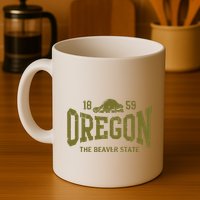 Oregon Flag The Beaver State Est 1859 Vintage Distressed Mug