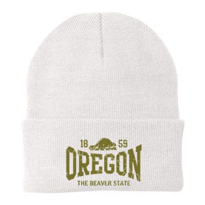 Oregon Flag The Beaver State Est 1859 Vintage Distressed Beanie
