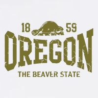 Oregon Flag The Beaver State Est 1859 Vintage Distressed Crop Top