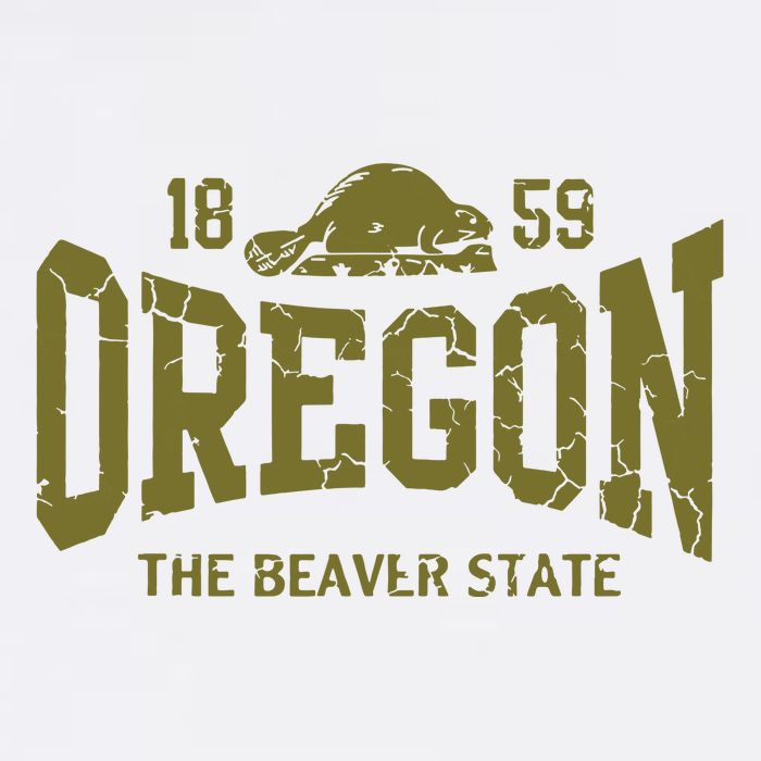 Oregon Flag The Beaver State Est 1859 Vintage Distressed Crop Top