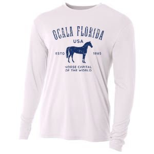 Ocala Florida Usa Horse Capital Distressed Equestrian Design Cooling Performance Long Sleeve Crew