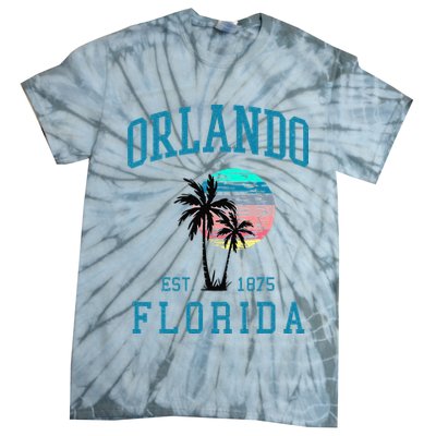 Orlando Florida Vintage Beach Palm Trees Summer In Orlando Tie-Dye T-Shirt
