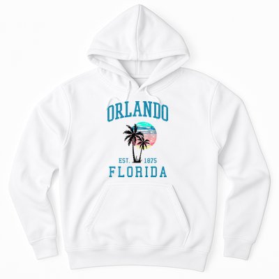 Orlando Florida Vintage Beach Palm Trees Summer In Orlando Hoodie