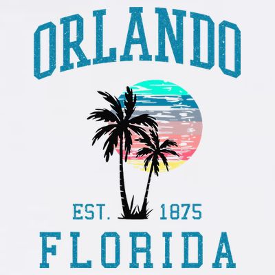 Orlando Florida Vintage Beach Palm Trees Summer In Orlando T-Shirt