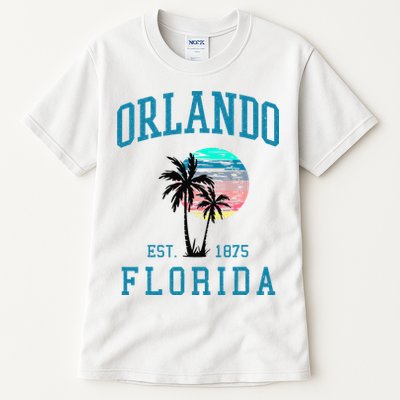 Orlando Florida Vintage Beach Palm Trees Summer In Orlando Tall T-Shirt