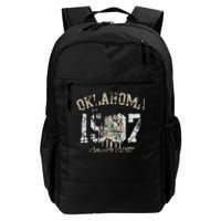 Oklahoma Flag Vintage Fade Daily Commute Backpack