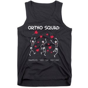 Orthopedic Funny ValentineS Ortho Squad Skeleton Dancing Tank Top