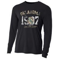 Oklahoma Flag Vintage Fade Men Women Cooling Performance Long Sleeve Crew