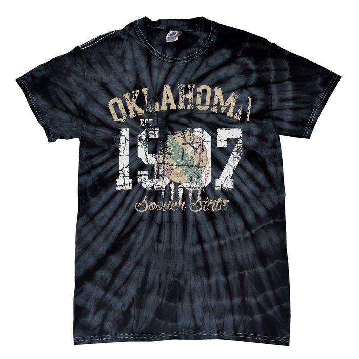 Oklahoma Flag Vintage Fade Men Women Tie-Dye T-Shirt