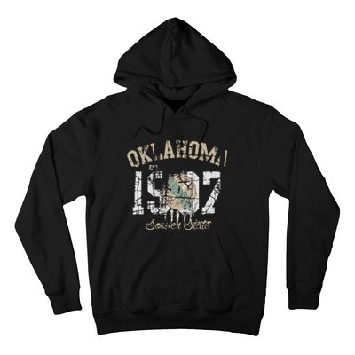 Oklahoma Flag Vintage Fade Hoodie