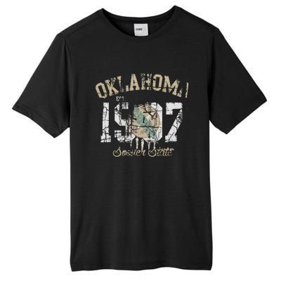 Oklahoma Flag Vintage Fade Tall Fusion ChromaSoft Performance T-Shirt