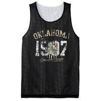 Oklahoma Flag Vintage Fade Mesh Reversible Basketball Jersey Tank