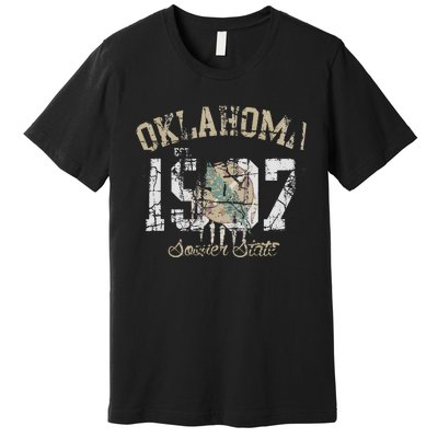 Oklahoma Flag Vintage Fade Premium T-Shirt