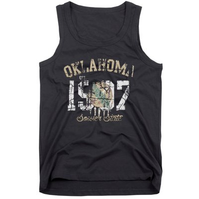 Oklahoma Flag Vintage Fade Tank Top