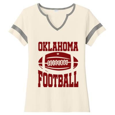 Oklahoma Football Varsity Ladies Halftime Notch Neck Tee