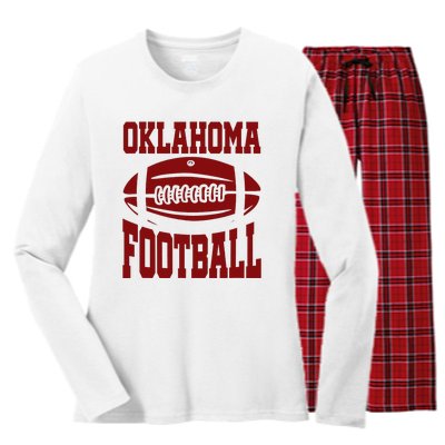 Oklahoma Football Varsity Women's Long Sleeve Flannel Pajama Set 