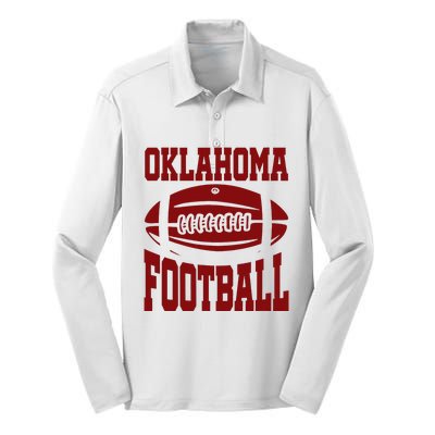 Oklahoma Football Varsity Silk Touch Performance Long Sleeve Polo