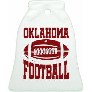 Oklahoma Football Varsity Ceramic Bell Ornament