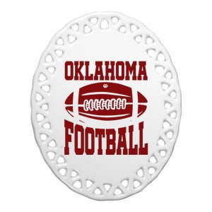 Oklahoma Football Varsity Ceramic Oval Ornament